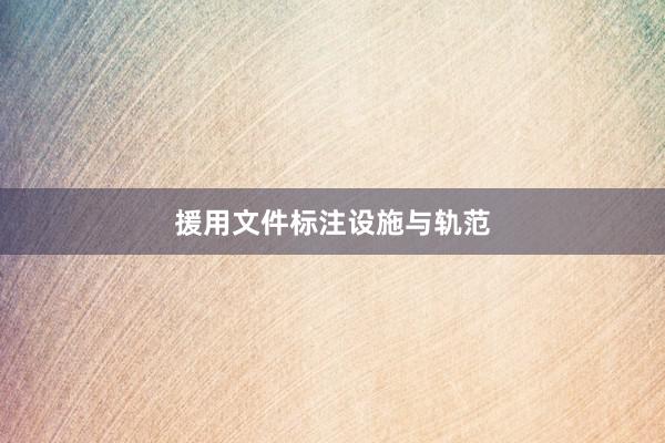 援用文件标注设施与轨范